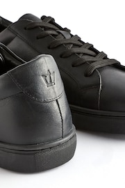 Black Leather Trainers - Image 4 of 5