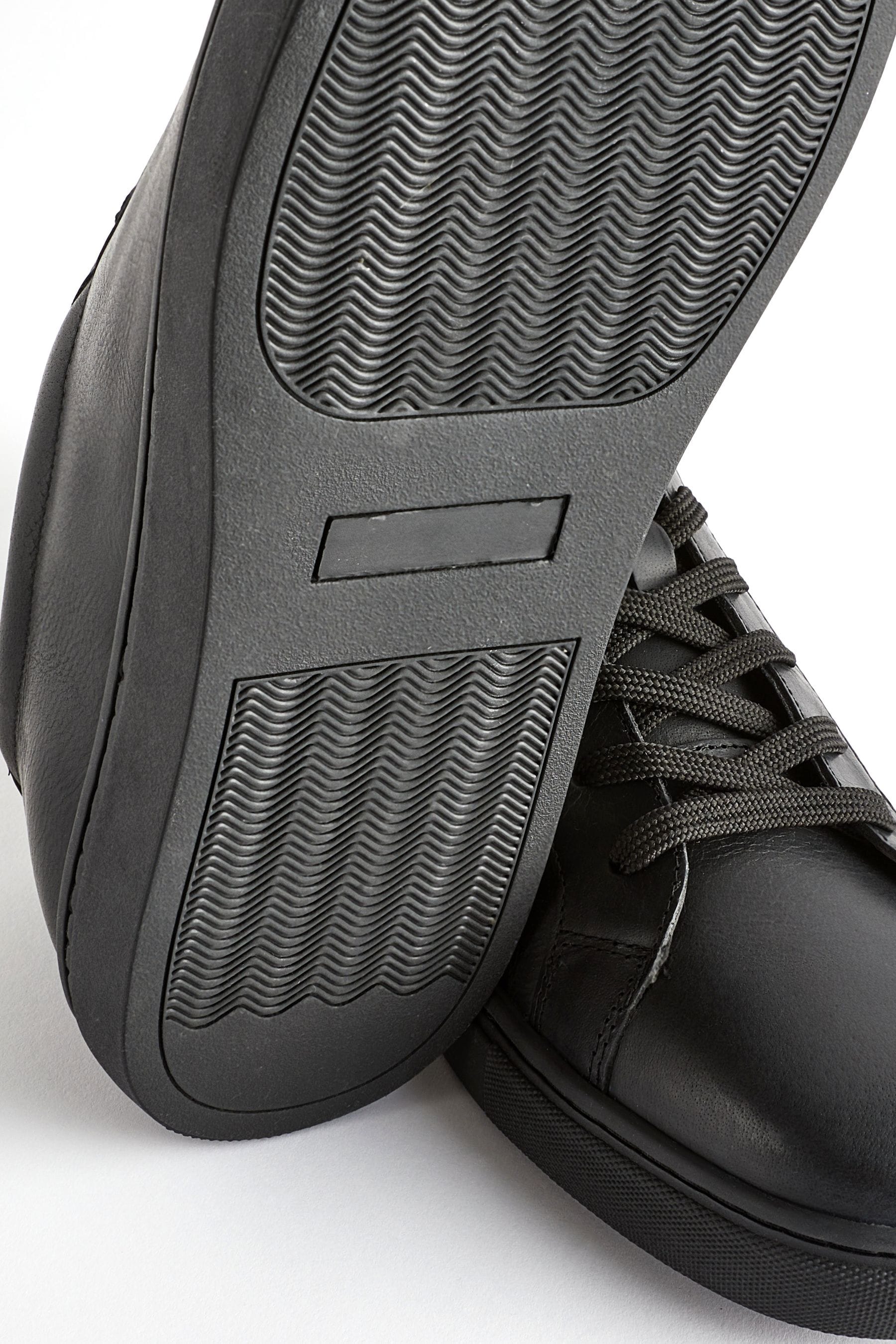 Buy Black Leather Trainers from Next Canada