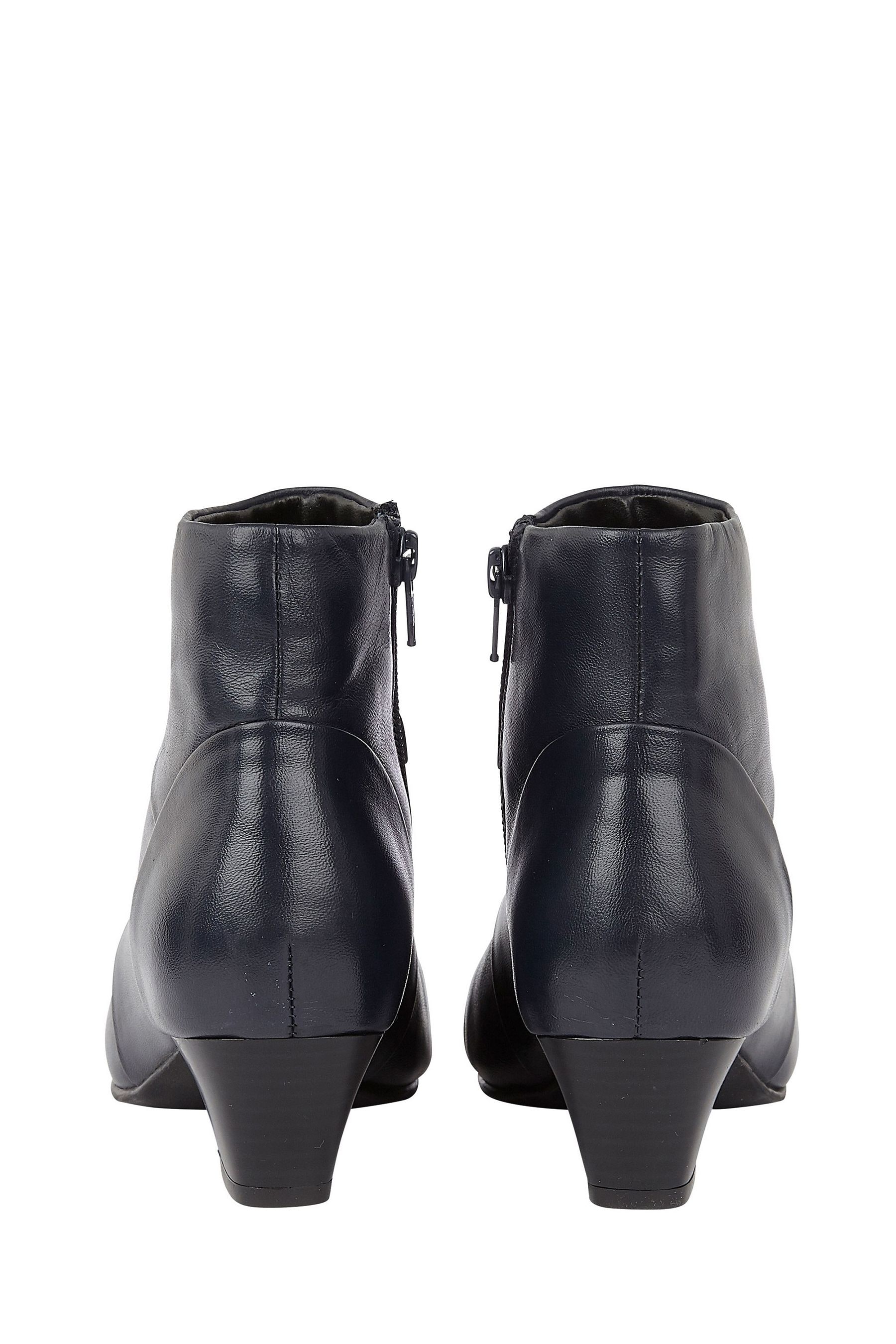 Womens navy blue leather ankle boots shop