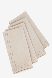 Natural Edge Trim Cotton Napkins Set of 4 - Image 3 of 3