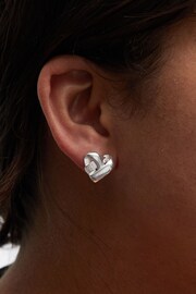 Simply Silver Silver Tone Knotted Heart Earrings - Image 3 of 3
