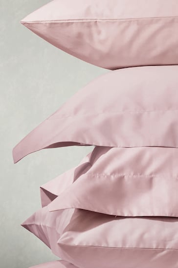 Laura Ashley Set of 2 Blush Pink 400 Thread Count Cotton Pillowcases
