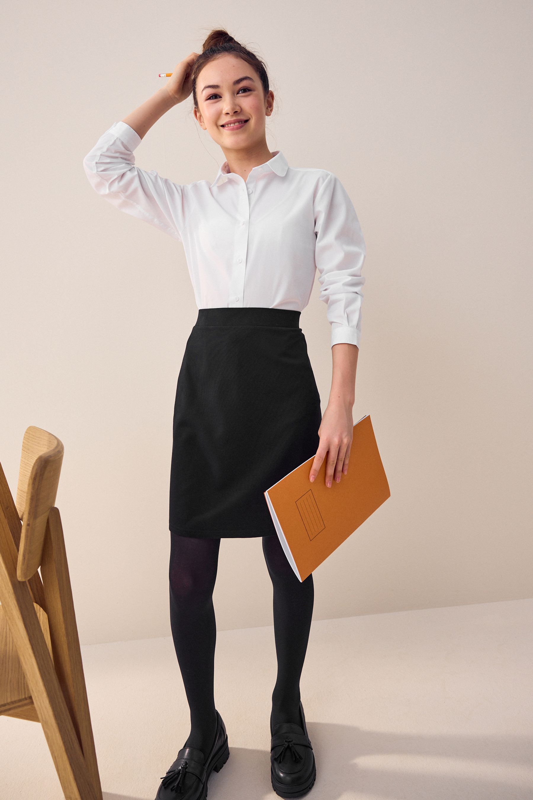 Short black discount jersey skirt