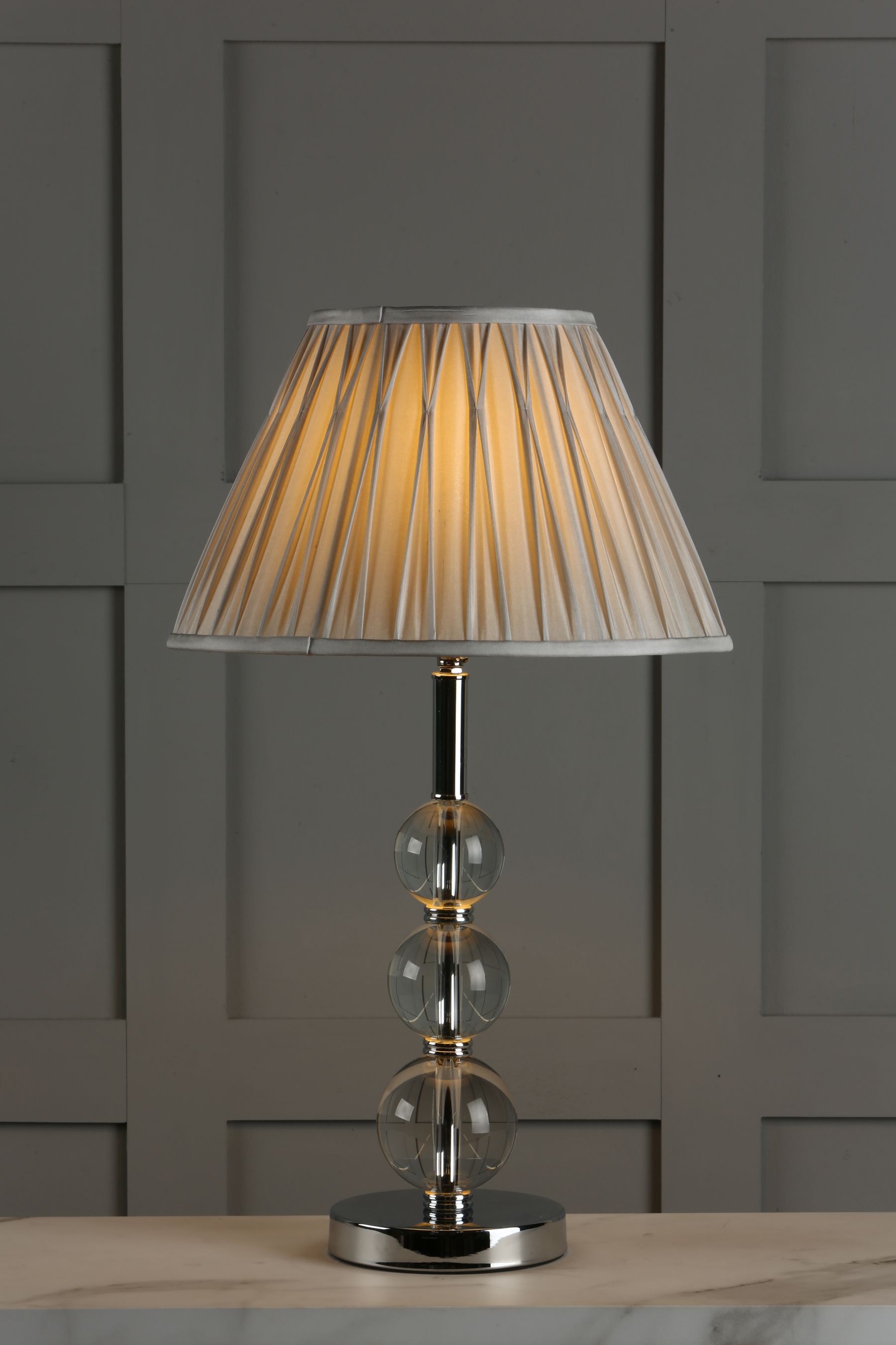 Large glass cheap ball table lamp
