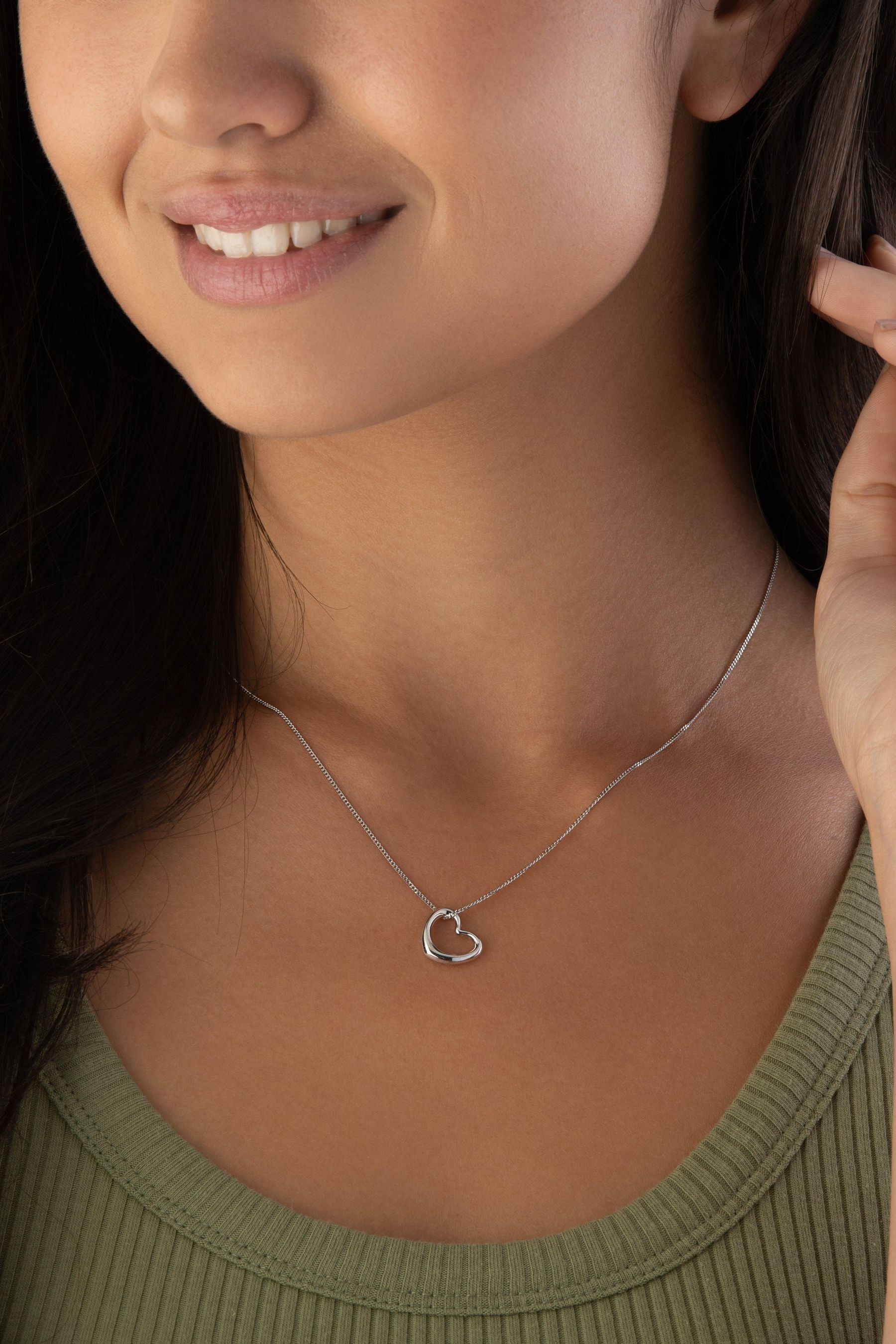 Buy Beaverbrooks 9ct White Gold Heart Pendant from the Next UK online shop