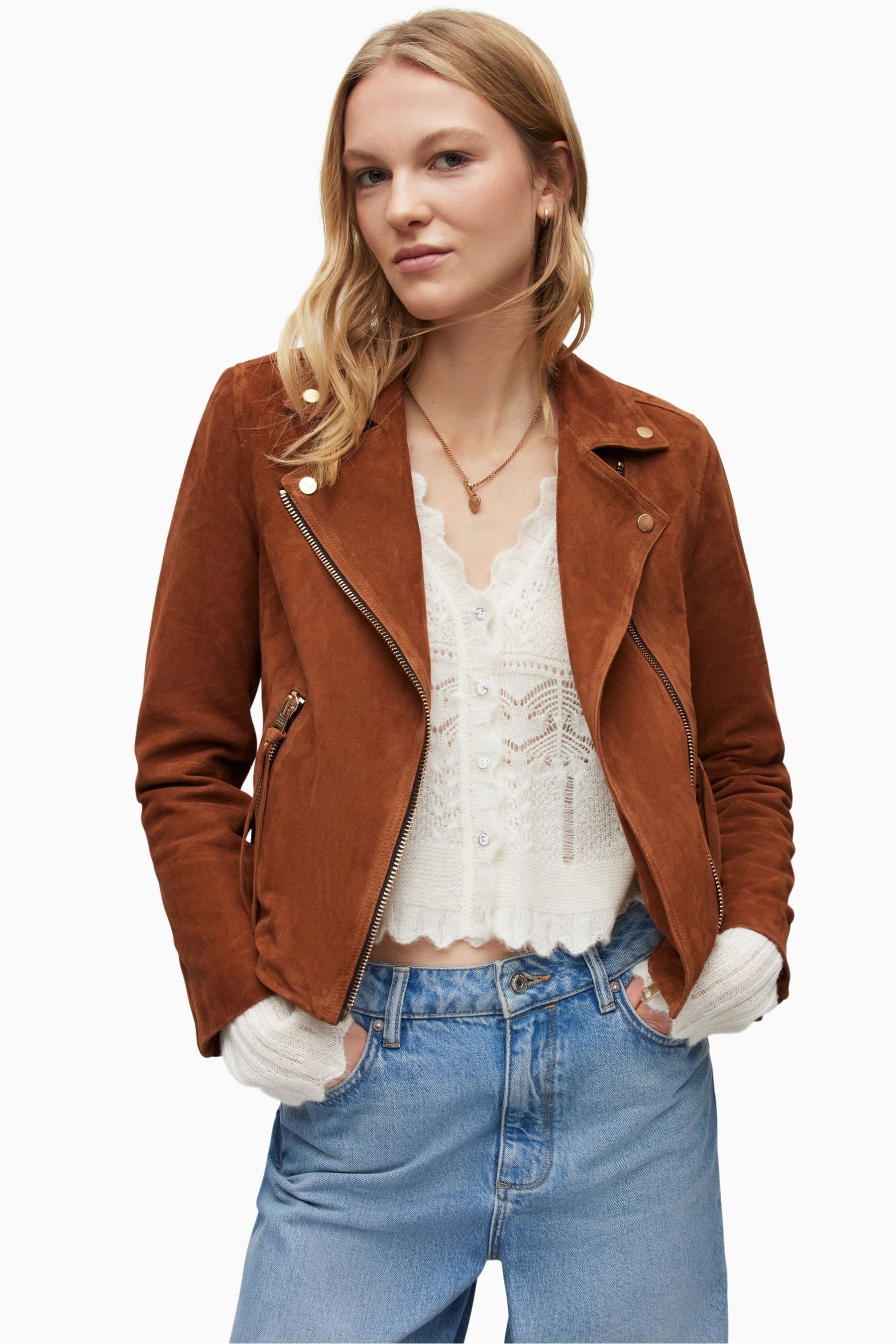 Dalby suede biker jacket hotsell