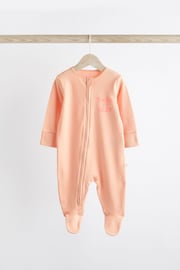 Fluro Orange Baby Sleepsuits 3 Pack (0mths-2yrs) - Image 3 of 11