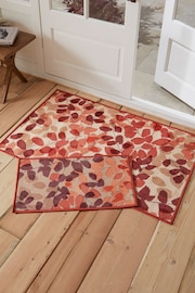 Terracotta Orange Autumnal Leaves Doormat - Image 4 of 9