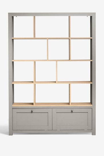 Dove Grey Malvern Oak Effect Display Shelf