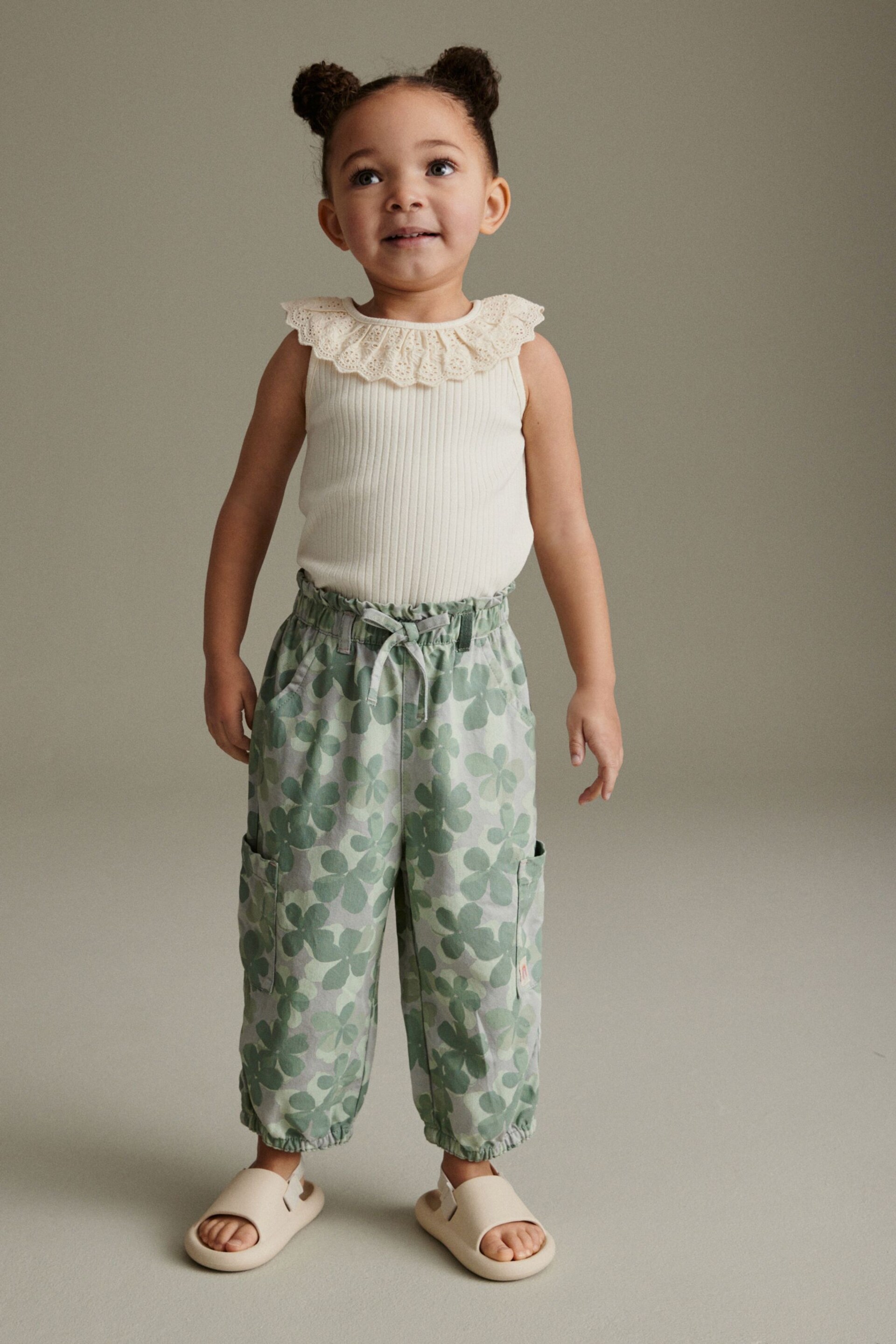 Mint Green Cargo Trousers (3mths-7yrs) - Image 3 of 6