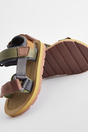 Brown Touch Fastening Adjustable Strap Tape Trekker Sandals - Image 4 of 5