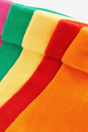 Bright Multi Coloured 5 Pack Cotton Rich Roll Top Ankle Socks - Image 7 of 7