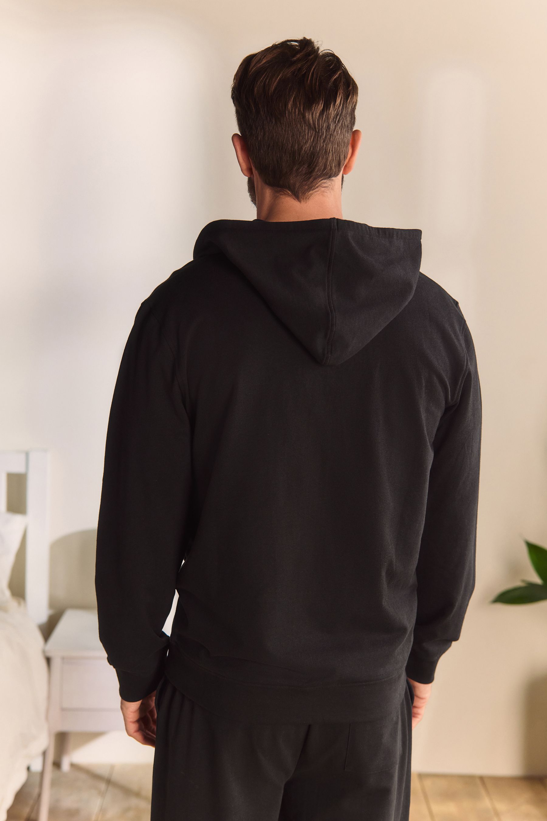Buy Black Lightweight Zip Through Hoodie from the Next UK online shop