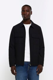 River Island Black Smart Shacket - Image 1 of 6