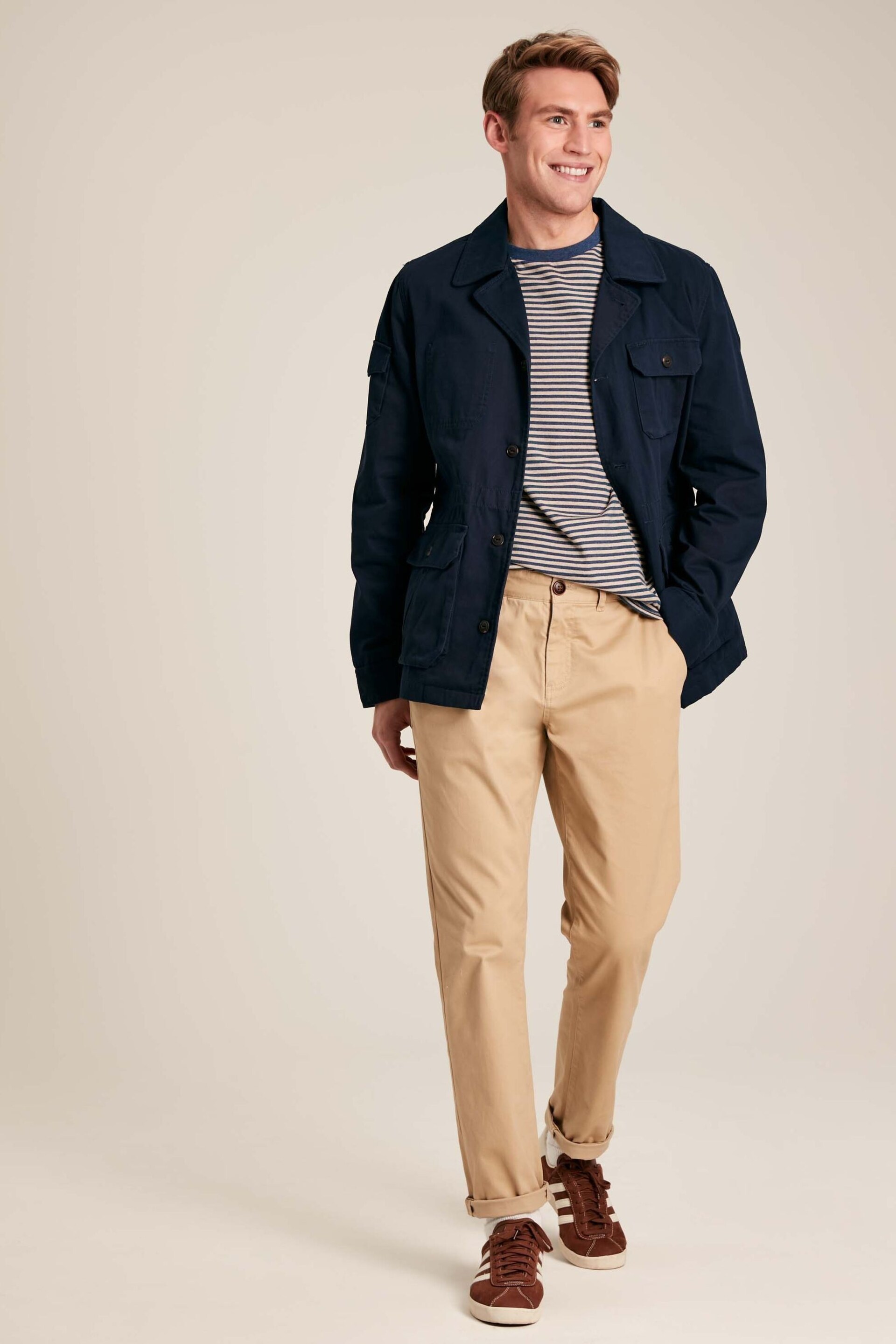 Joules Taddington Navy Blue Cotton Field Jacket - Image 3 of 9