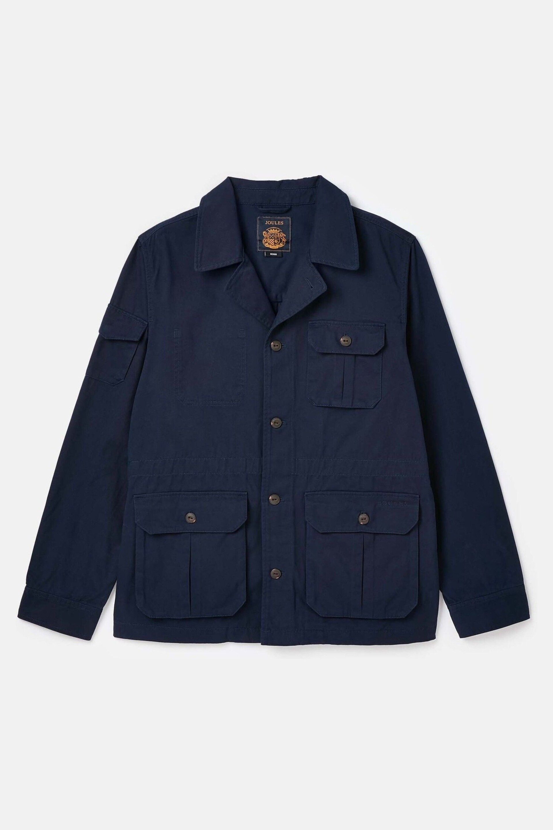 Joules Taddington Navy Blue Cotton Field Jacket - Image 8 of 9