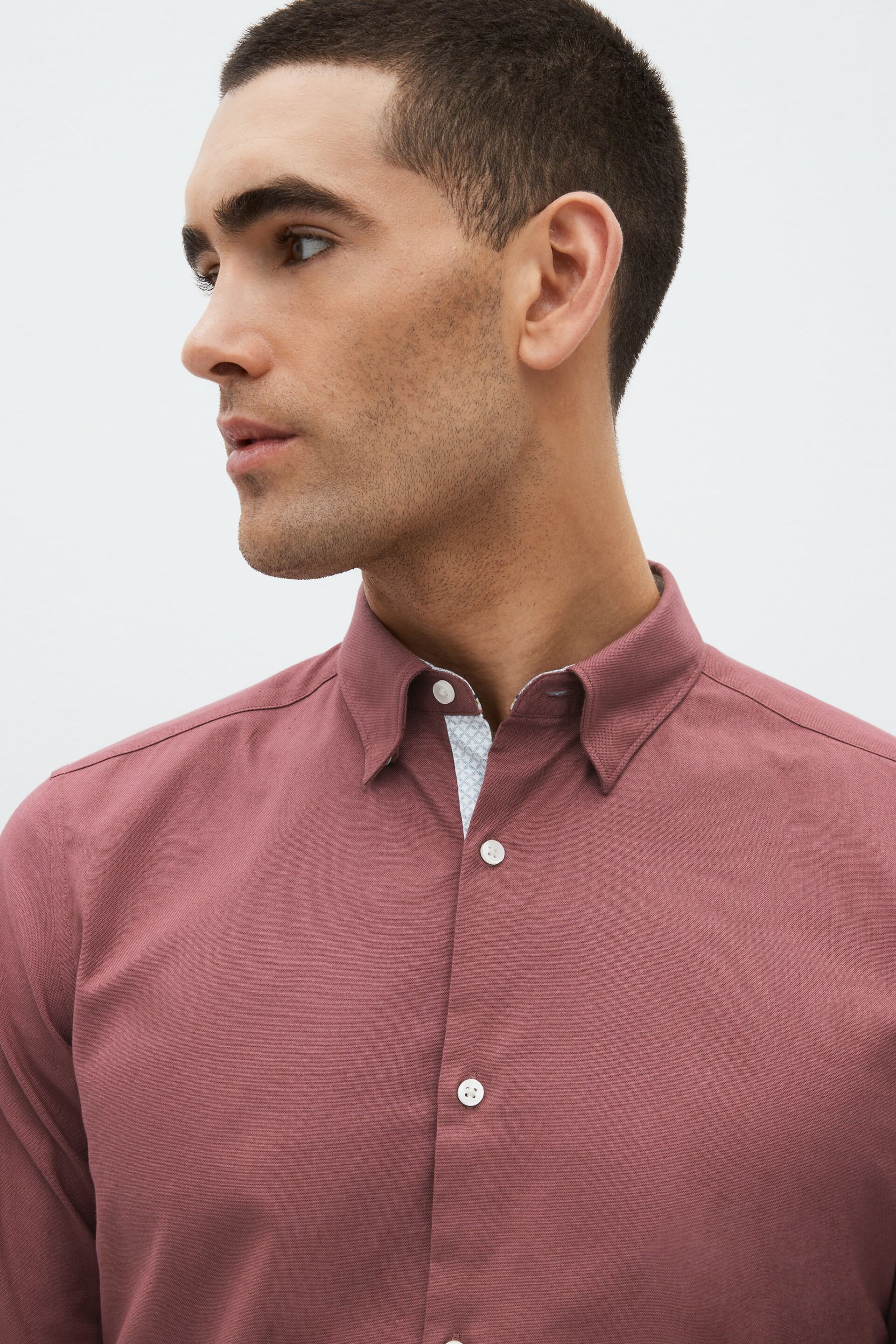 Pink Stretch Oxford Long Sleeve Shirt - Image 4 of 8