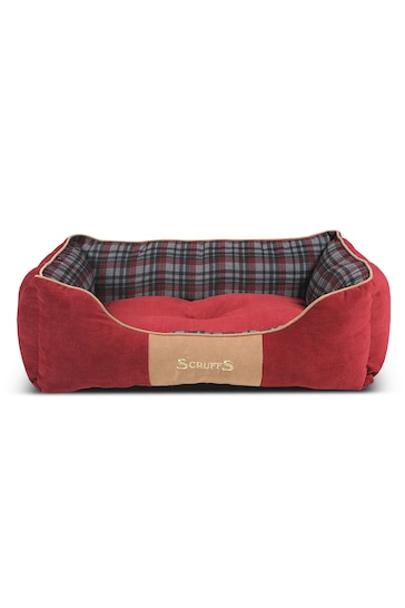 Scruffs® Red Washable Highland Tartan Medium Breed Dog Bed