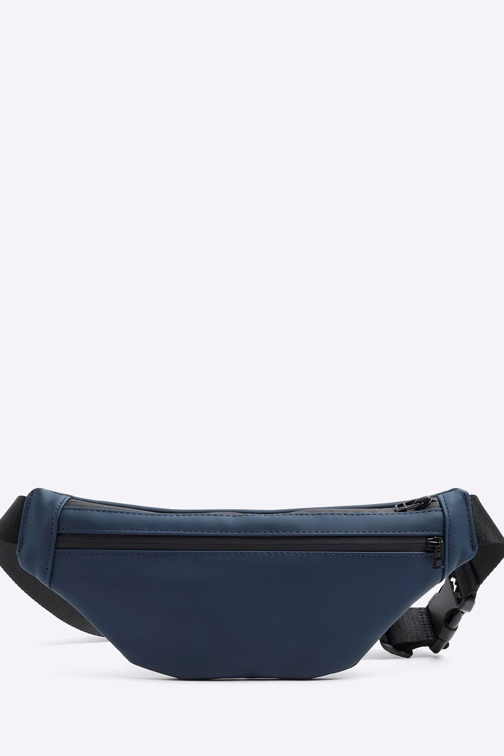 River Island Blue Rubberised Small Bumbag - Image 1 of 8