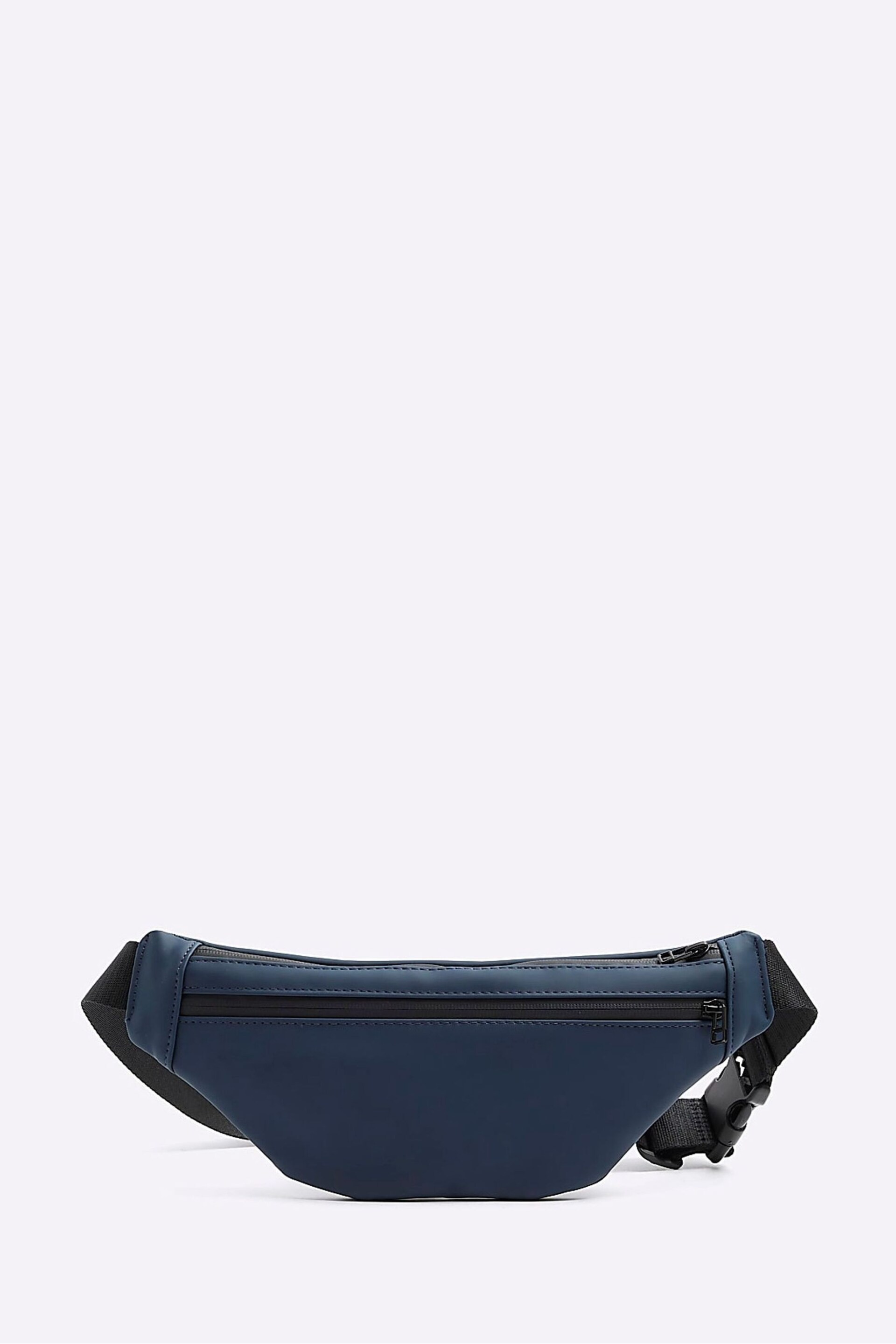 River Island Blue Rubberised Small Bumbag - Image 4 of 8