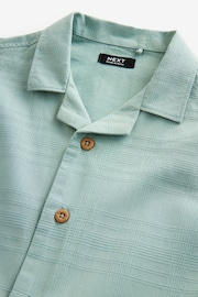 Green Short Sleeve Textured Shirt and Shorts Set (3mths-12yrs) - Image 7 of 7