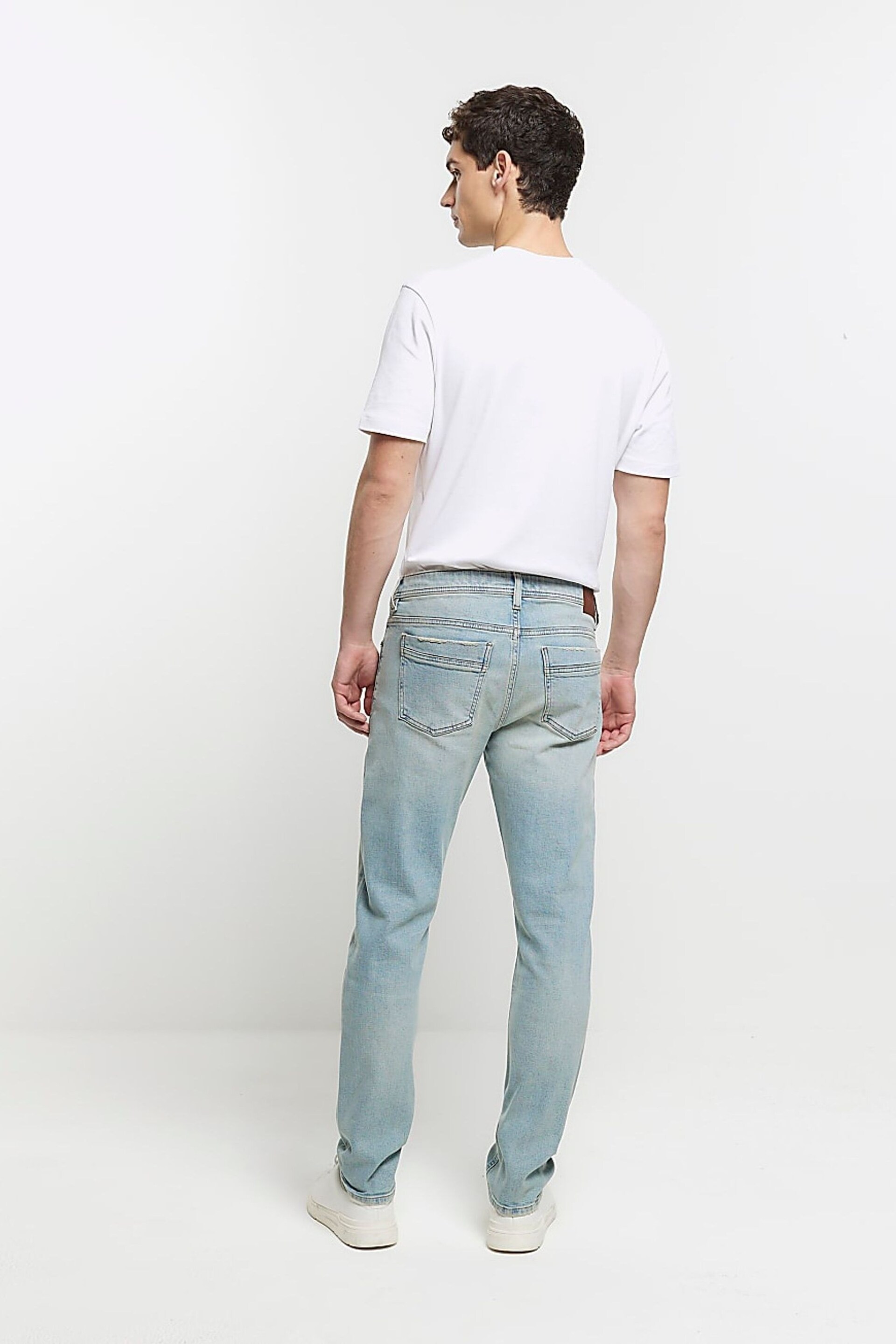 River Island Light blue Slim Fit Jeans - Image 2 of 6