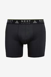 Black Sports Longer Length Trunks 4 Pack - Image 4 of 9