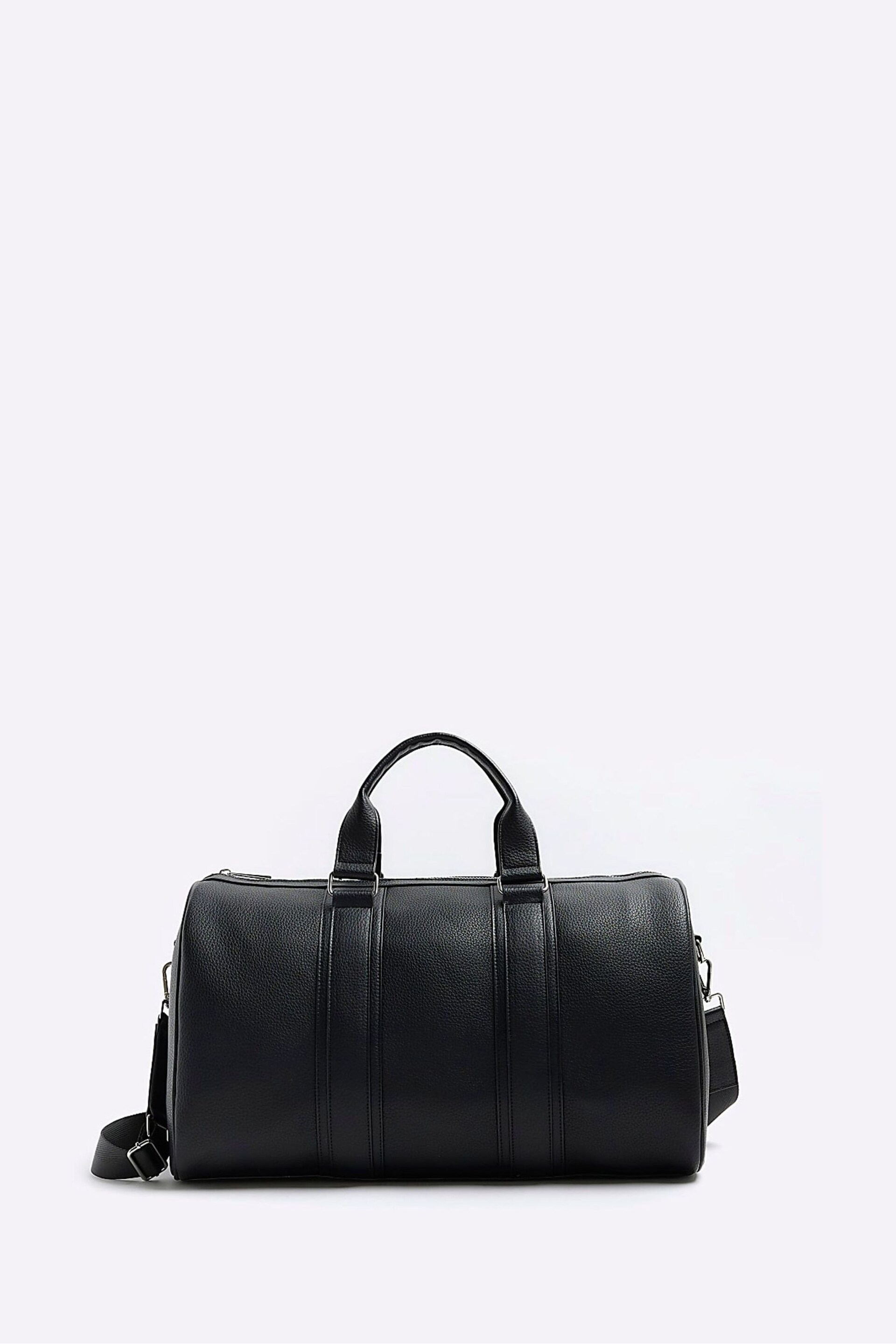 River Island Black Faux Leather Smart Holdall - Image 3 of 4