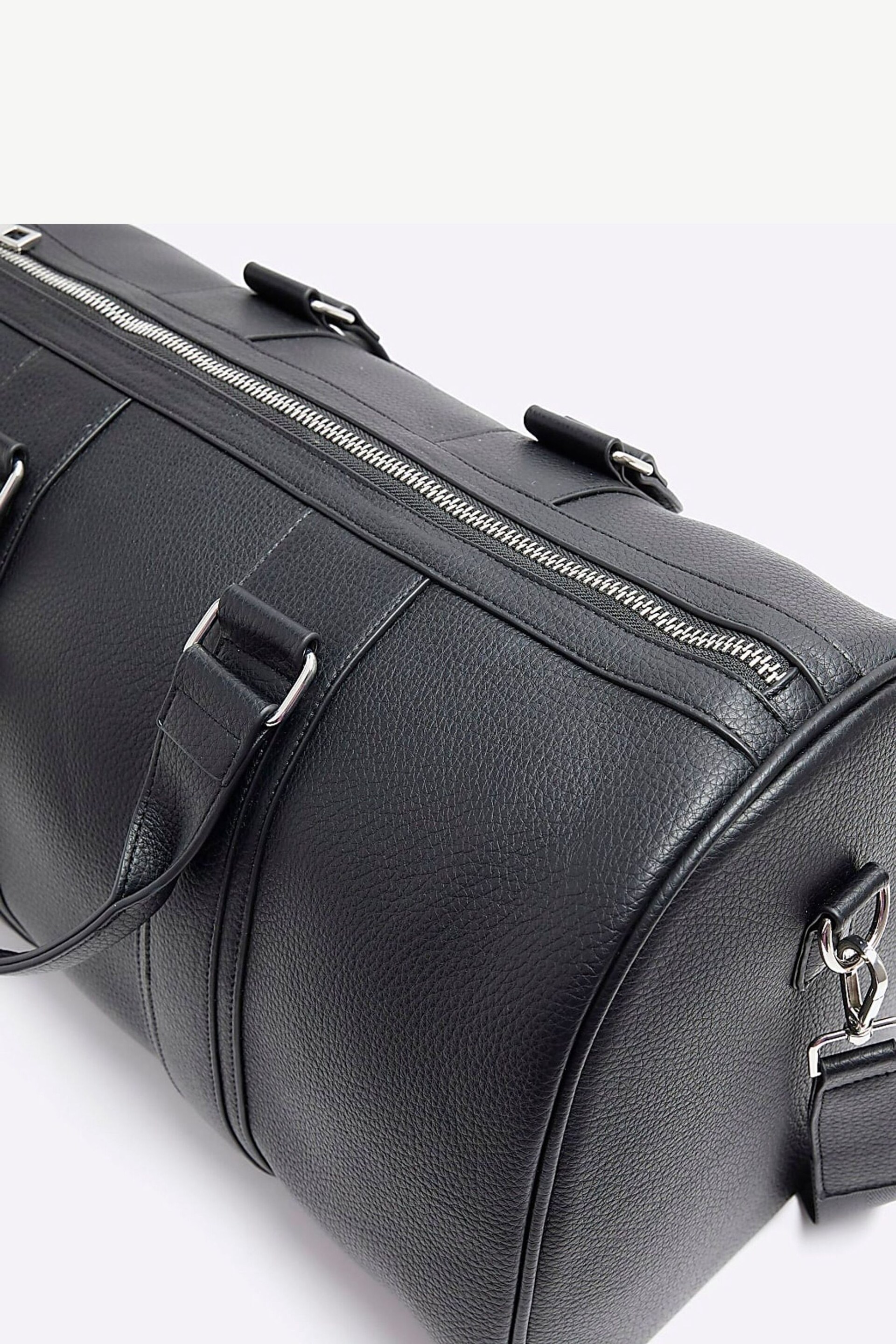 River Island Black Faux Leather Smart Holdall - Image 4 of 4