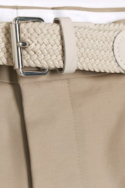 River Island Brown Ecru Belted Chinos Shorts - Image 4 of 4