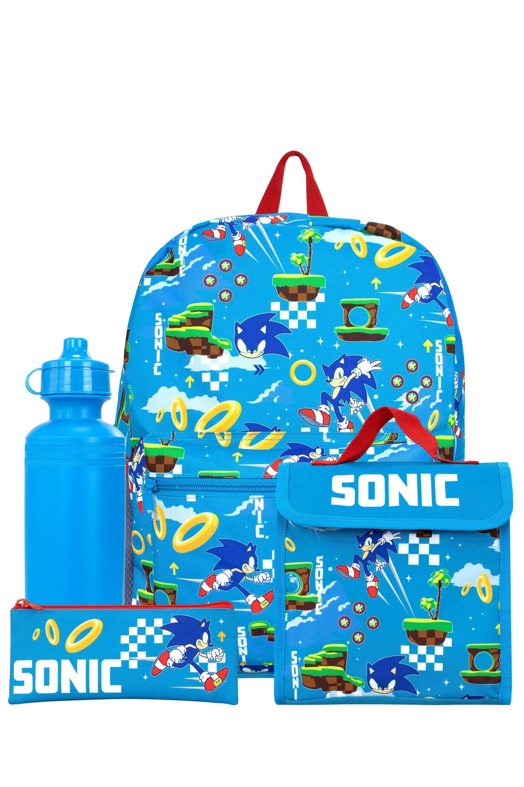 Buy Character Blue Sonic 4 Piece Backpack Set from Next Germany