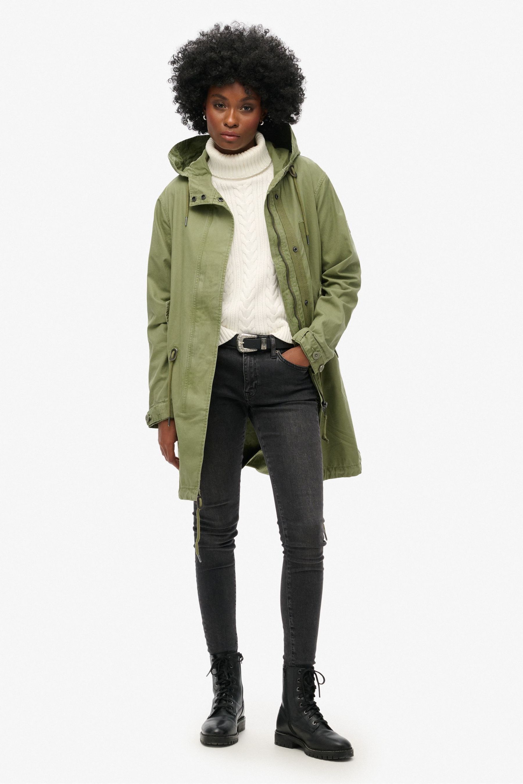 Next green parka top