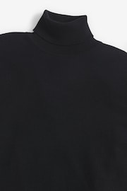 Black Regular Knitted Long Sleeve Roll Neck Jumper - Image 7 of 7
