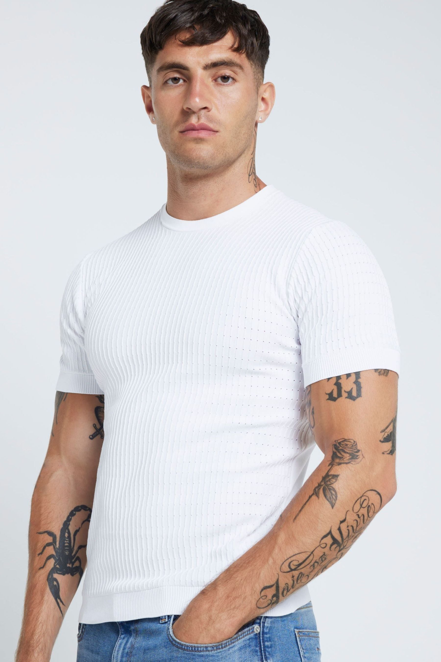 River island white muscle fit shirt 2025