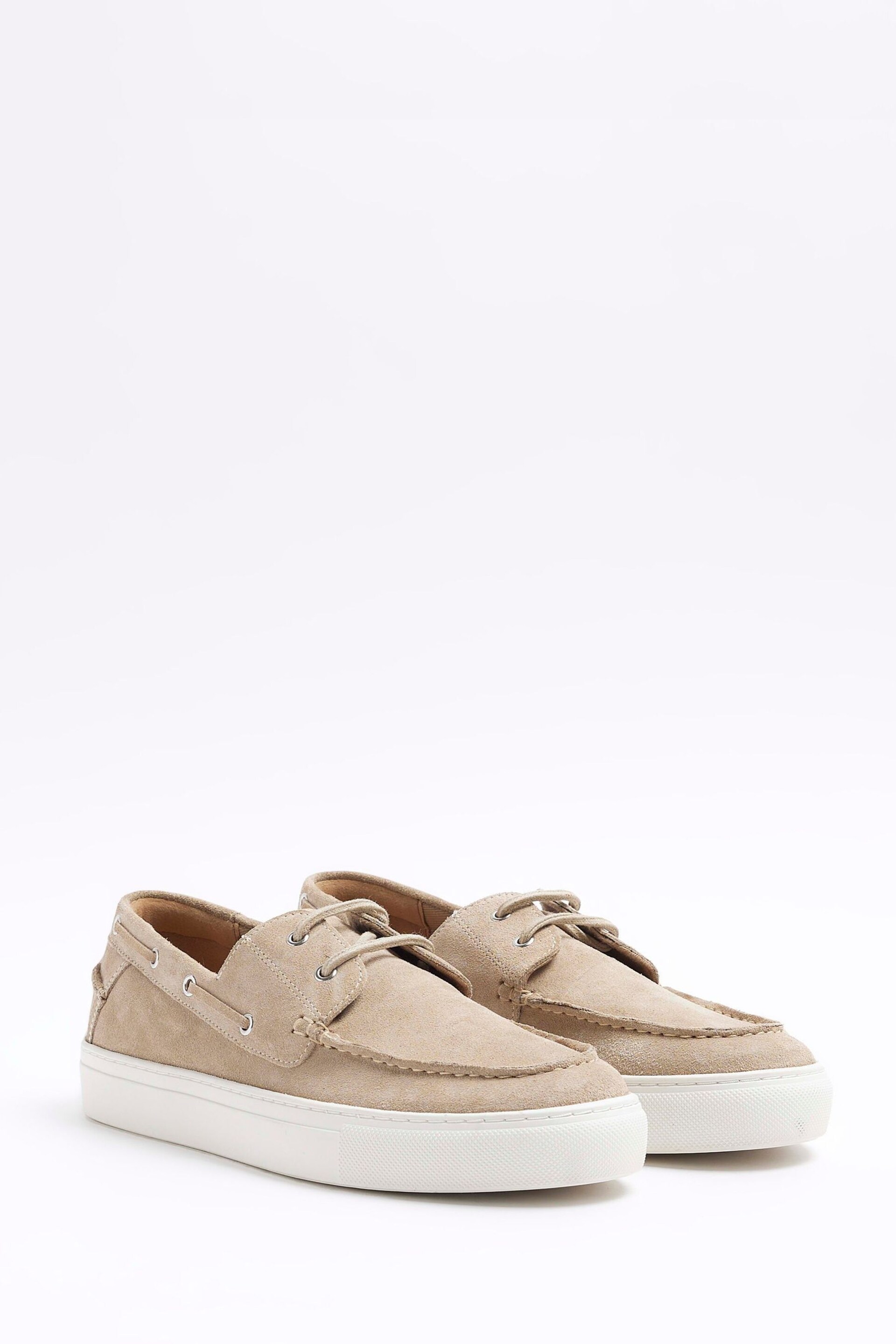 River Island Brown Suede Boat Shoes - Image 2 of 4