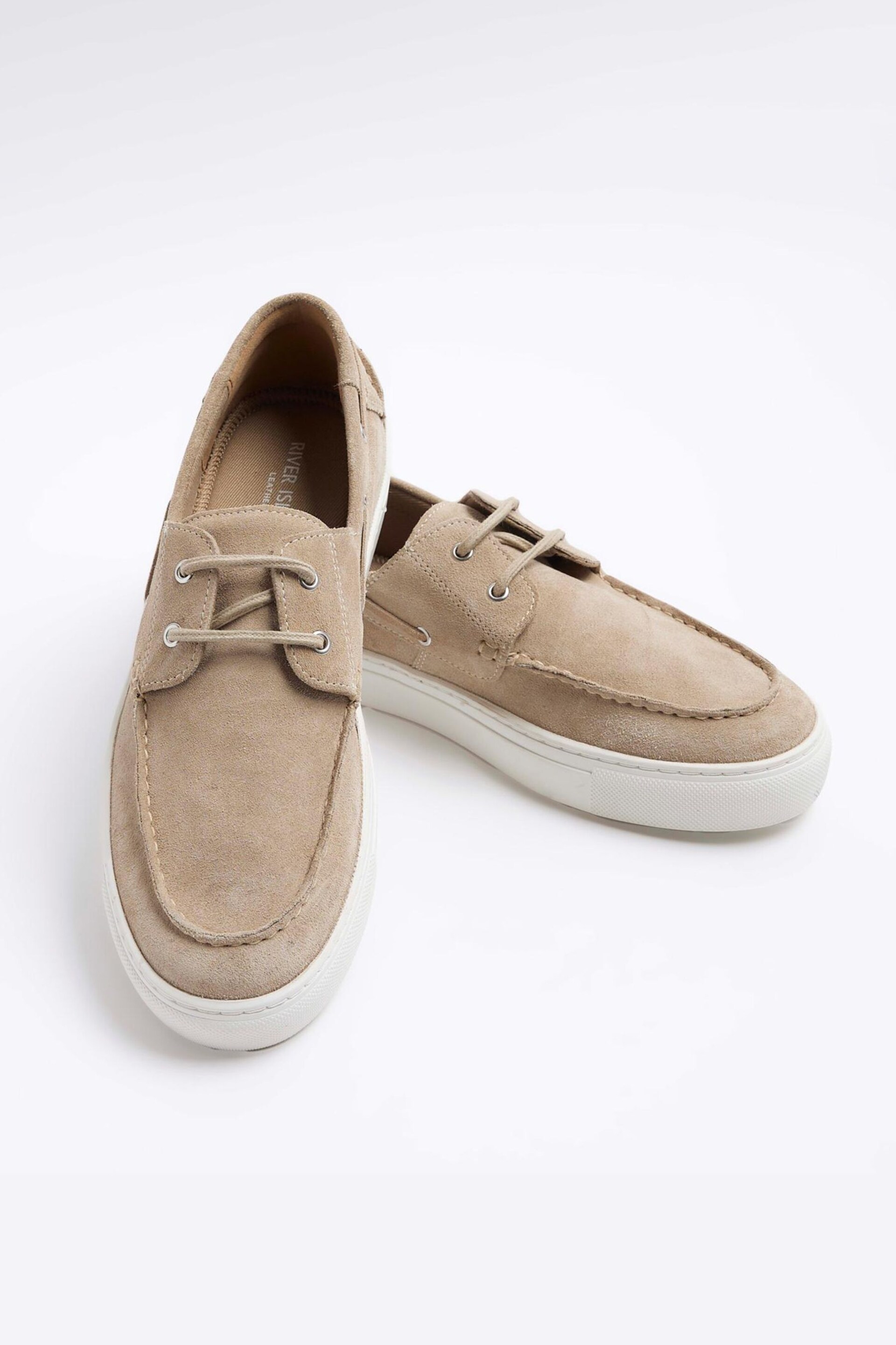 River Island Brown Suede Boat Shoes - Image 3 of 4