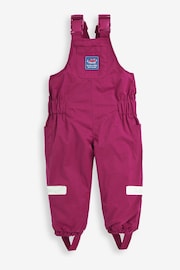 JoJo Maman Bébé Berry Waterproof Fleece Lined Dungarees - Image 6 of 6