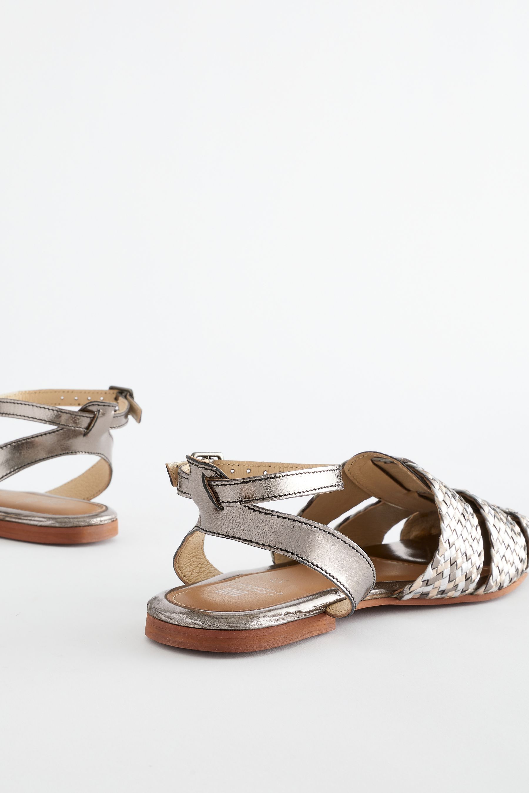 Buy Metallic Forever Comfort Leather Weave Huaraches Shoes from Next Luxembourg