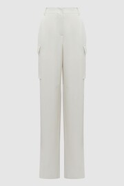 Reiss Neutral Drew Petite Wide Leg Combat Trousers - Image 2 of 6