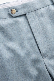 Light Blue Slim Wool Blend Donegal Suit: Trousers - Image 7 of 8