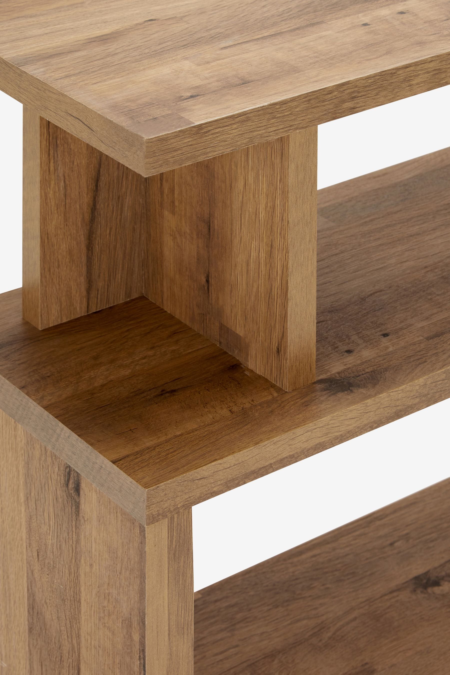 Side table oak on sale effect