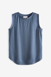 Blue Premium Woven Mix Shell Top - Image 4 of 5