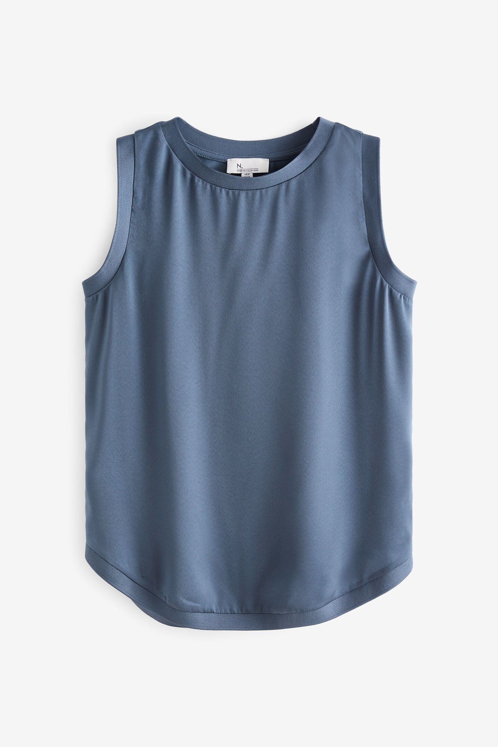 Blue Premium Woven Mix Shell Top - Image 4 of 5