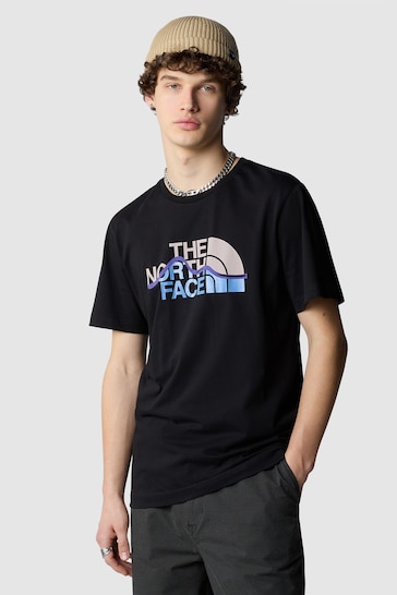 The North Face Black Mens Mountain Line Short Sleeve T-Shirt