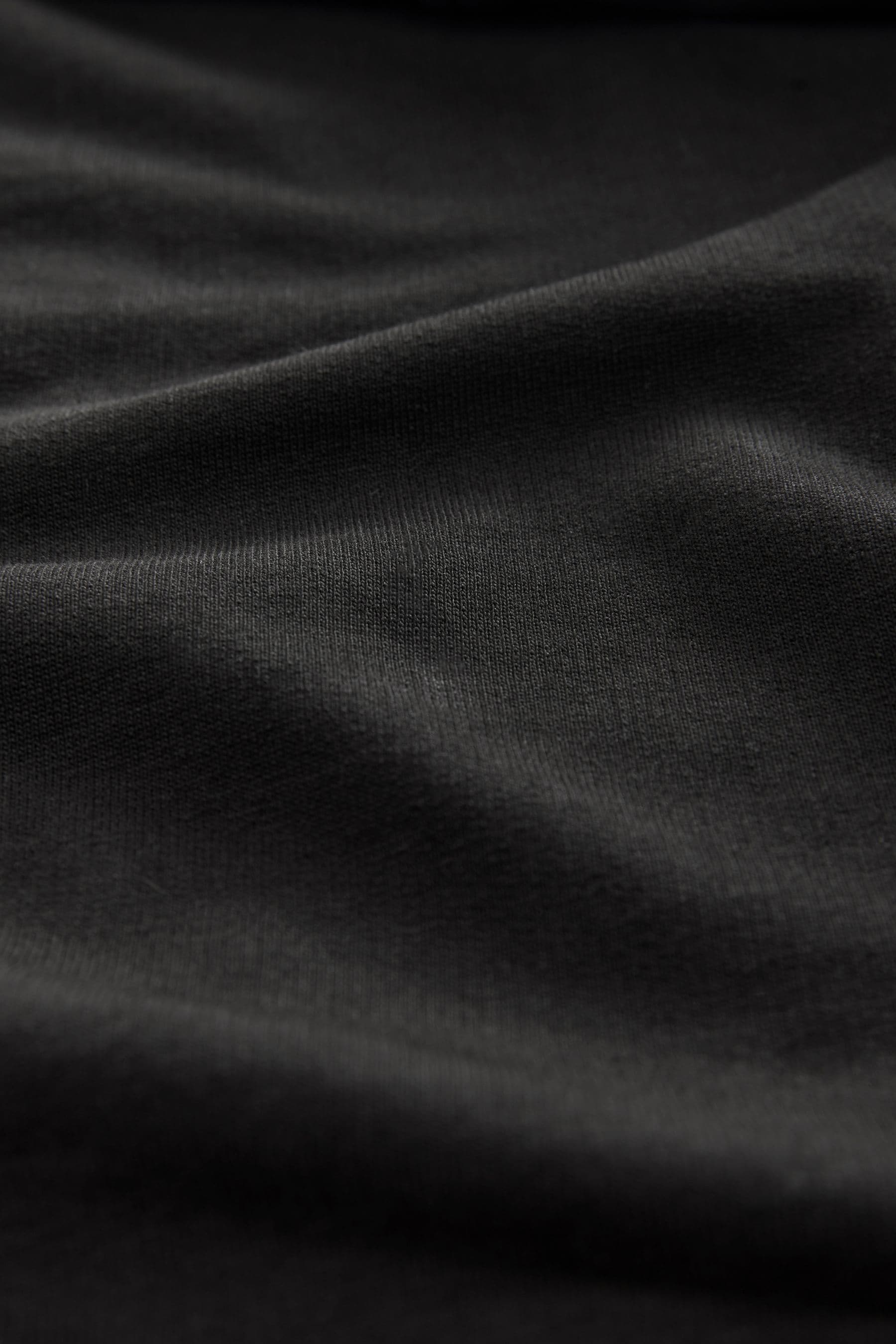 Black Lightweight Crew Neck 100 Cotton Sweatshirt