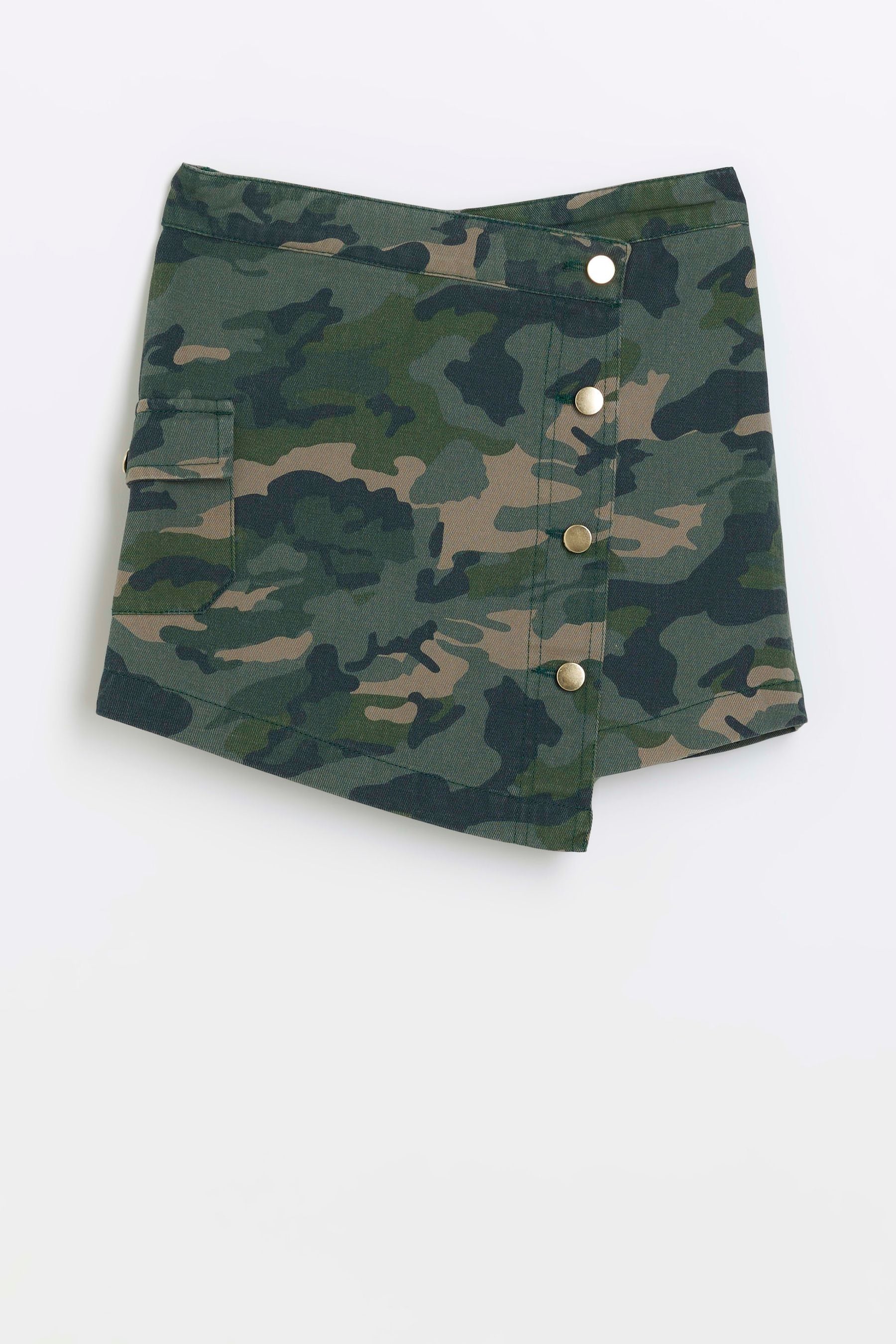 Buy River Island Green Girls Camo Wrap Skirt from Next Luxembourg