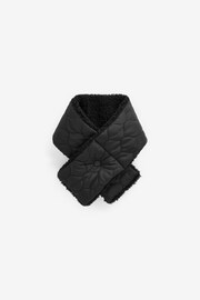 Black Quilted Scarf (3-16yrs) - Image 1 of 2