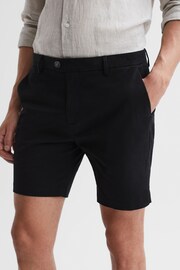 Reiss Black Wicket S Short Length Casual Chino Shorts - Image 4 of 6