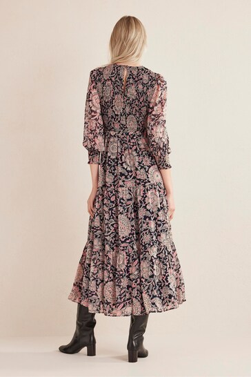 Buy Boden Natural Petite Metallic Smocked Maxi Dress from the Next UK  online shop