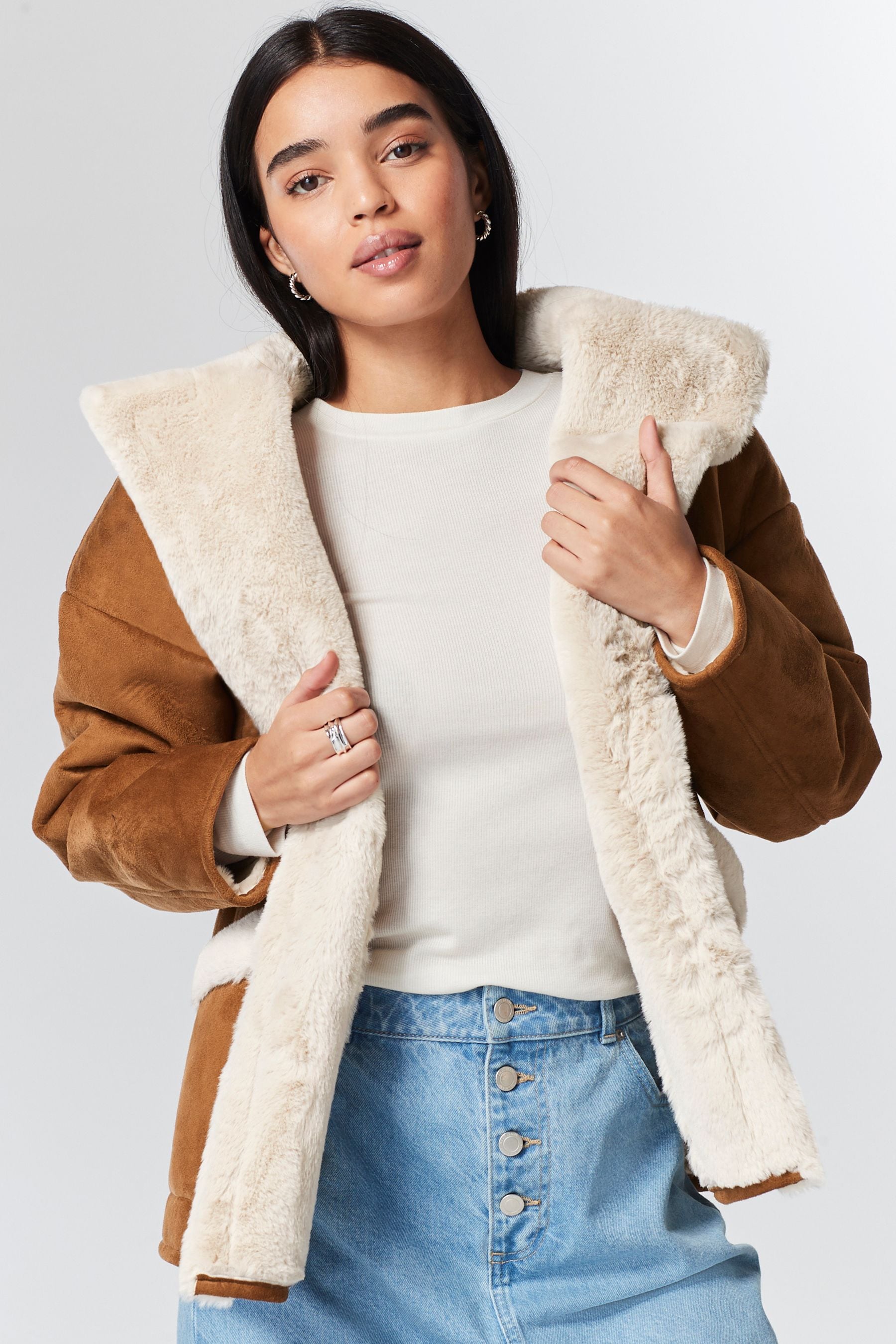 Next shearling jacket shop